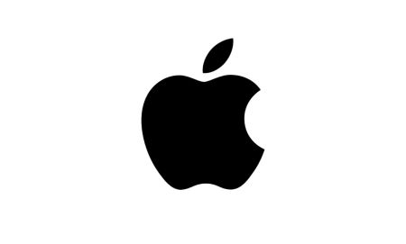  العلامة التجارية لشركة أبل تفاحة سوداء مقضومة من الطرف مع خلفية بيضاء أهمية الهوية البصرية للشركات 