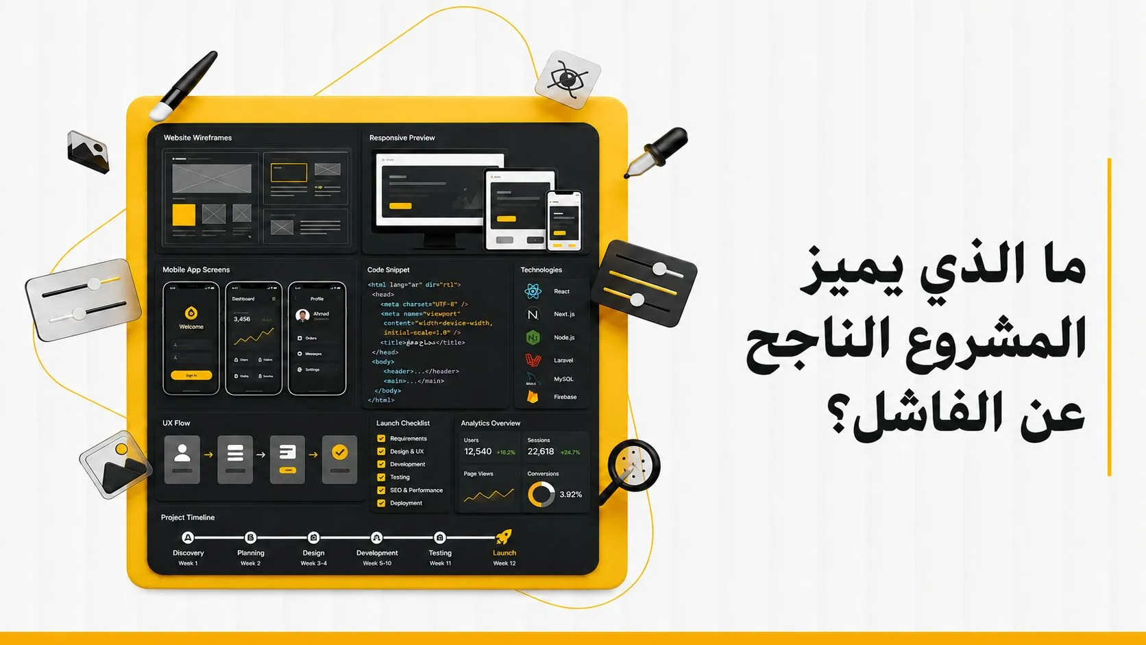تطوير المواقع والتطبيقات في الأردن: كيف تميز المشروع الناجح عن الفاشل؟
